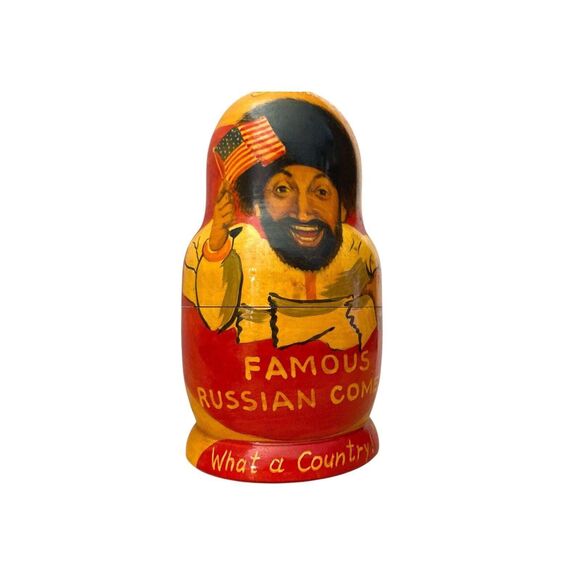 Yakov Smirnoff Nesting Dolls: Hand-Painted USSR Satire, Limited Edition - Picture 2 of 11